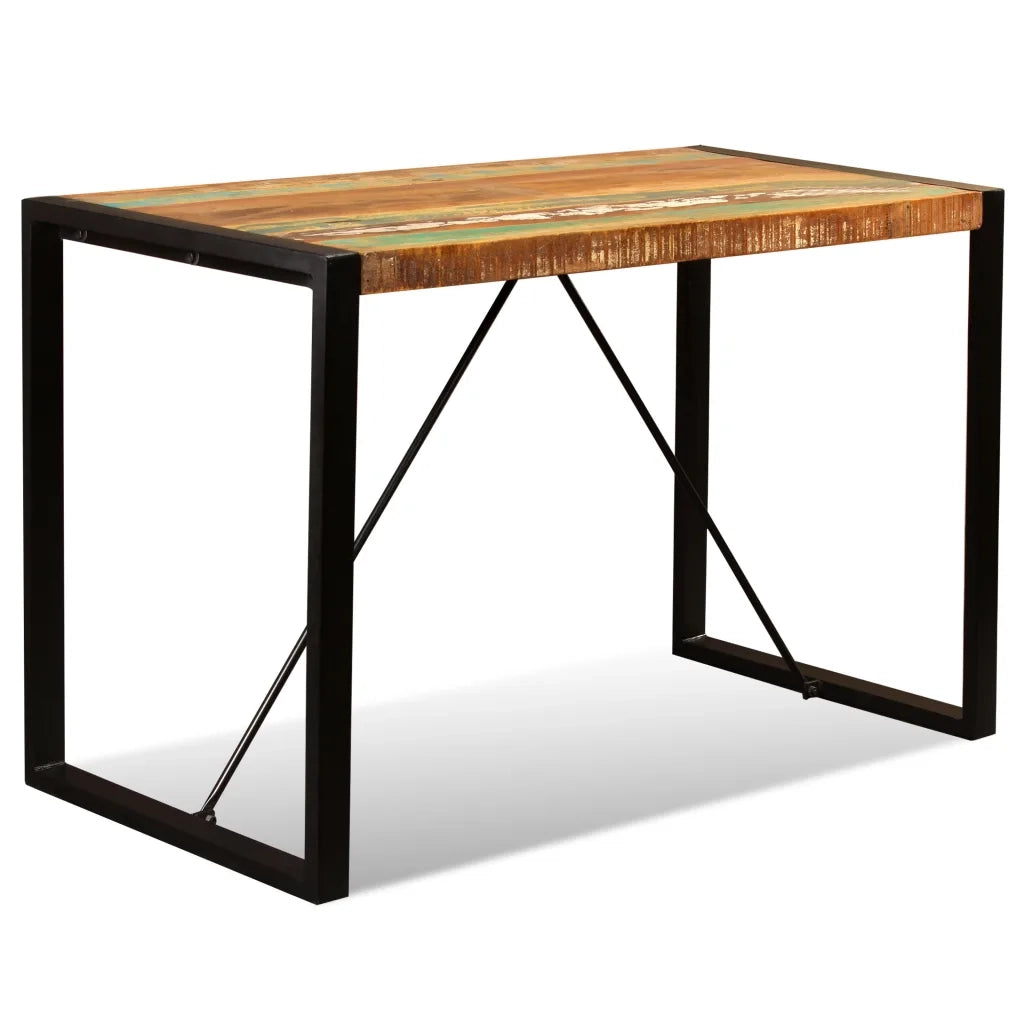 Tavolo da Pranzo in Legno Massello Anticato 120 cm 243998