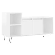 Mobile TV | Armadietto TV | Mobile Porta TV Bianco Lucido 100x35x55 cm in Legno Multistrato