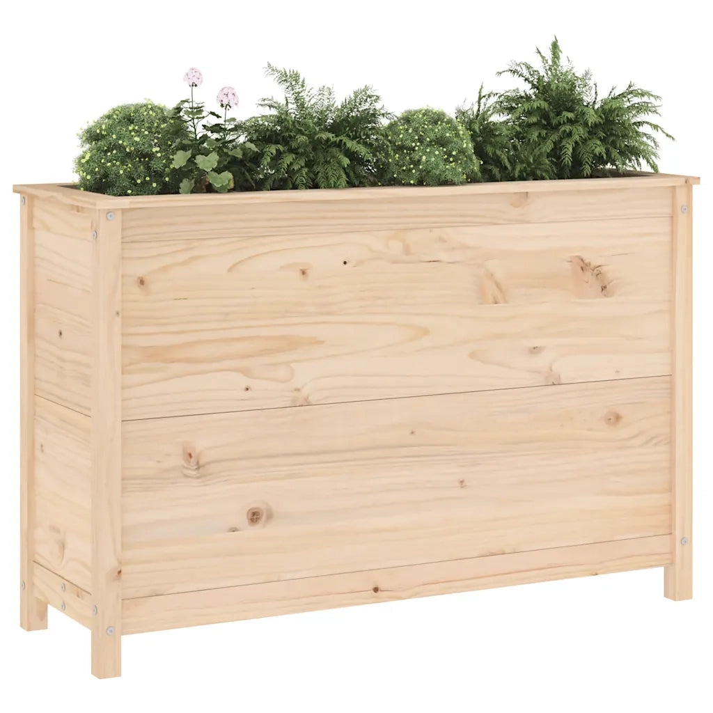 Fioriera Rialzata da Giardino 119,5x40x78cm Legno Massello Pino 825289