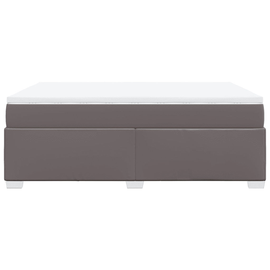Giroletto a Molle con Materasso Grigio 160x200 cm in Similpelle 3285219
