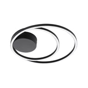 Plafoniera Moderna Ruotale Led Alluminio Nero