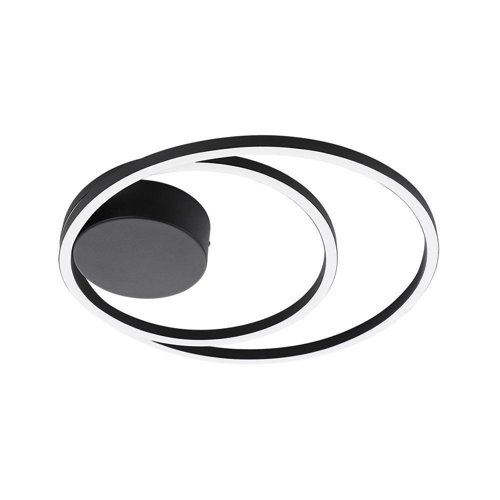 Plafoniera Moderna Ruotale Led Alluminio Nero