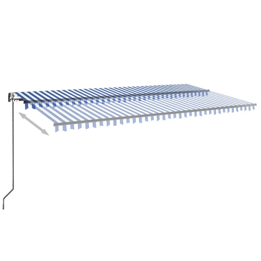 Tendada Sole Retrattile Automatica 600x350 cm Blu e Biancacod mxl 120576