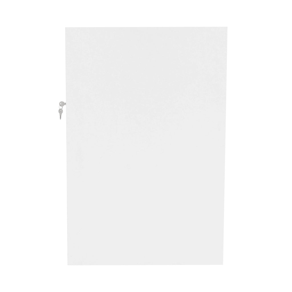 Bancone LED Bianco C900 con Vetrina, Ante Scorrevoli e Ripiani – Bloccabile