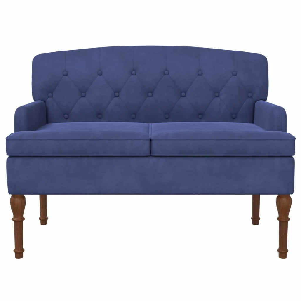 Loveseat con bottoni imbottiti Blu Polizia 111 x 65 x 79 cm 42041855