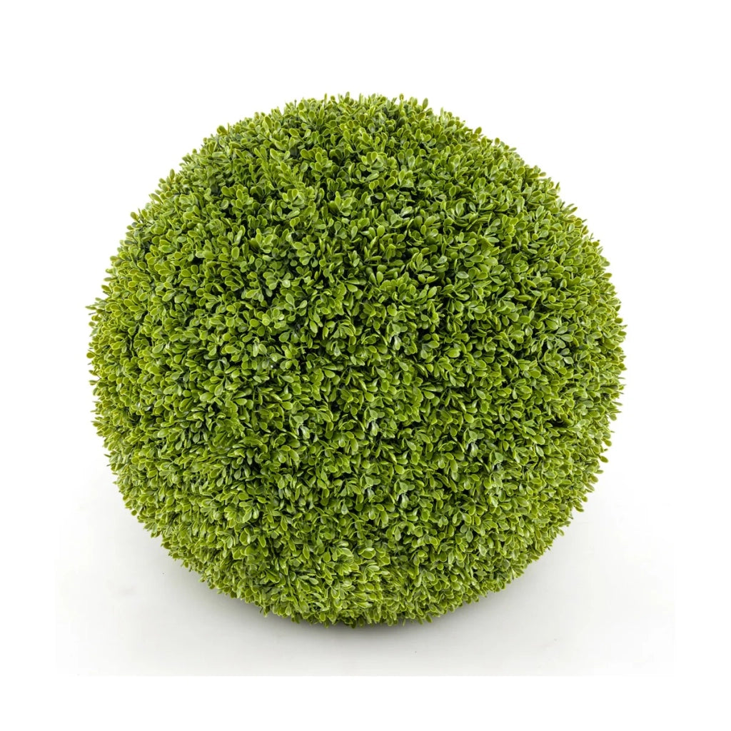 Set di 2 palline decorative di bosso artificiale 39 x 39 x 39 cm facili da installare in PE verde 20_0009830