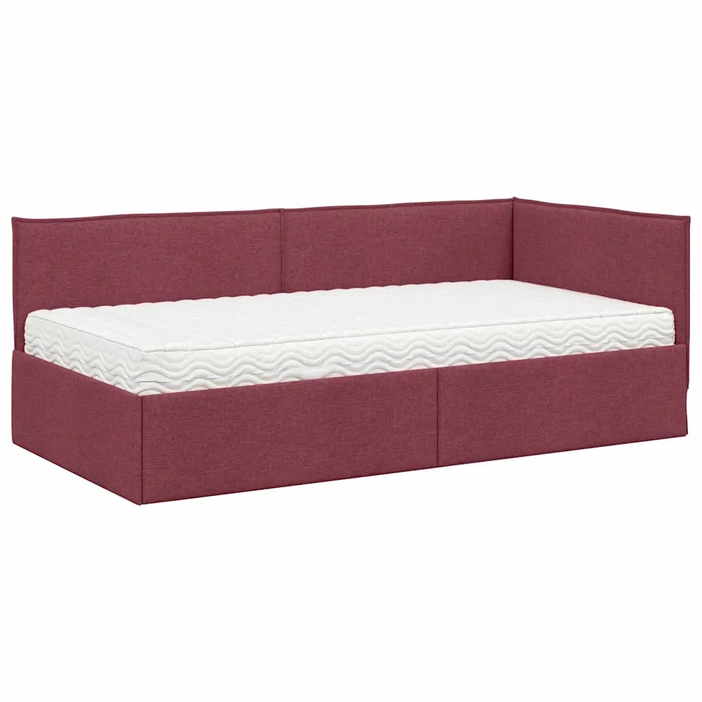 Struttura Letto Angolare con Materasso 2 pcs Grigio Velluto 3394008