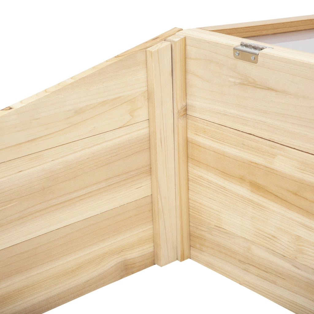 SERRA da giardino 100x50x35 cm in legno naturale con pannello in policarbonato