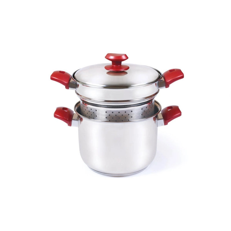 Set di 4 confezioni 3 Pezzi "spaghetti" Stile Ø 22 Cm Acciaio