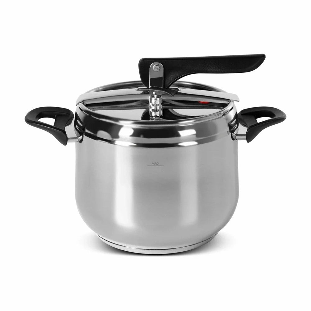 Trade Shop - Pentola A Pressione In Acciaio Inox Capacità 8lt Diametro 22cm Manico Ergonomico -