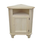 Mobile angolare 1 porta classico legno grezzo l.51 p.51 h.97 (554) - Mobili 2G