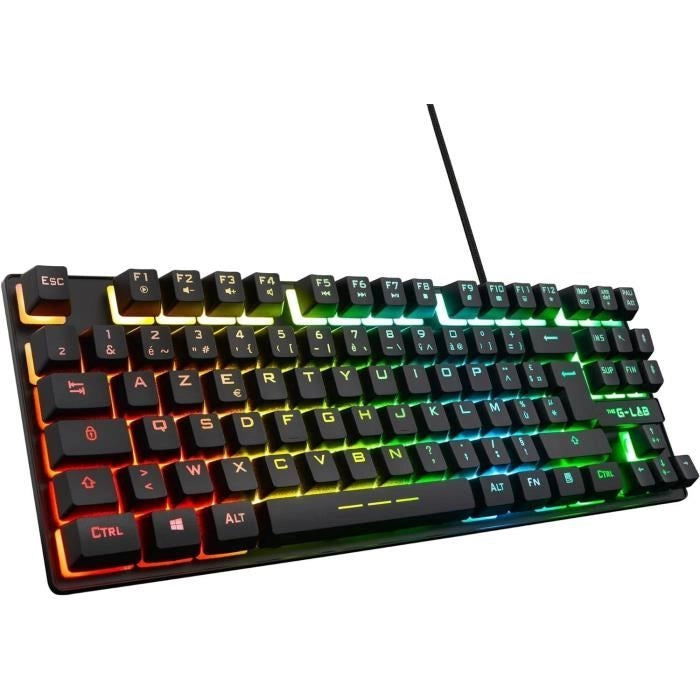 Tastiera da gioco - AZERTY - THE G-LAB - Keyz CAESIUM-TKL - Senza tastierino numerico - Retroilluminata - Nera