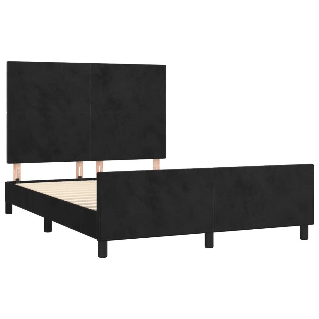 Giroletto senza Materasso Nero 140x200 cm in Velluto 3125637