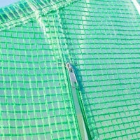 Serra a Tunnel con 8 Finestrelle Laterali e Ingresso Avvolgibile, in PE e Acciaio, 6x3x2 m, Verde