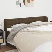 Testiera ad Orecchio-Testata con Orecchie Marrone Scuro 203x23x78/88 cm in Tessuto 444117
