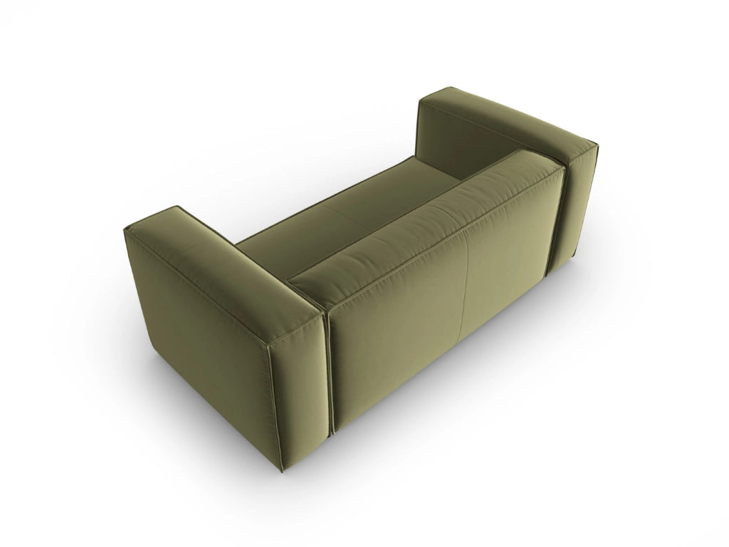 Cosmopolitan Design - Divano "Mackay" 2 posti in velluto verde chiaro 
