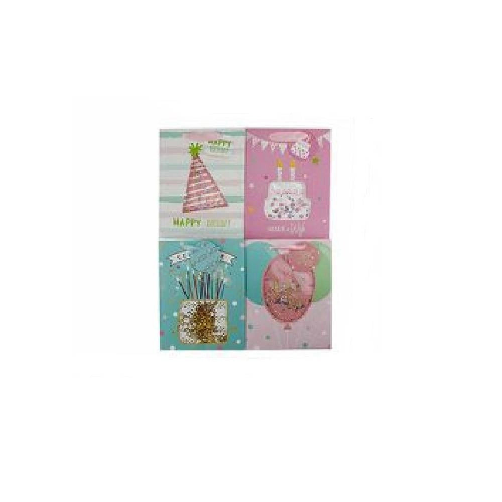 Trade Shop - Set 3 Pz. Buste Busta Da Regalo 30x42x12cm 65911 Varie Fantasie Compleanno Festa -