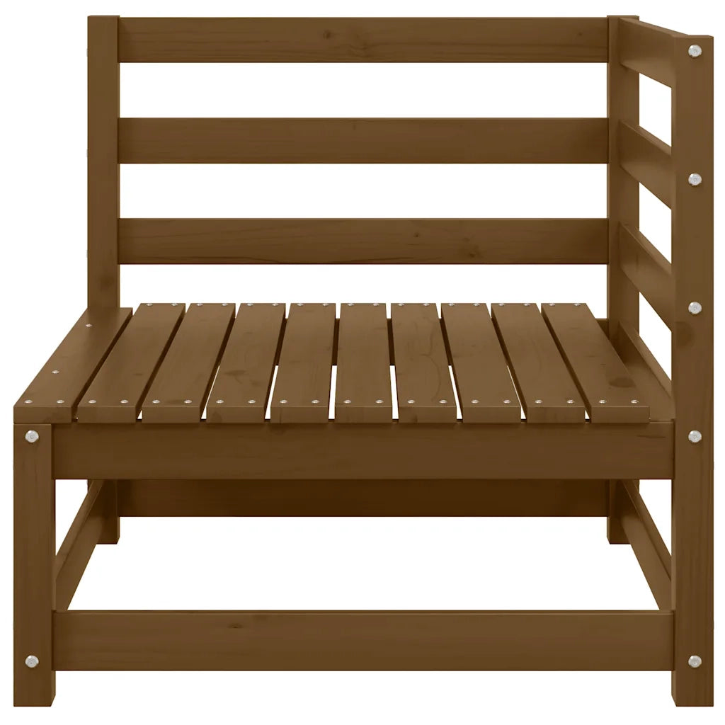Divano Angolare da Giardino con Cuscini Crema Massello di Pino 805718