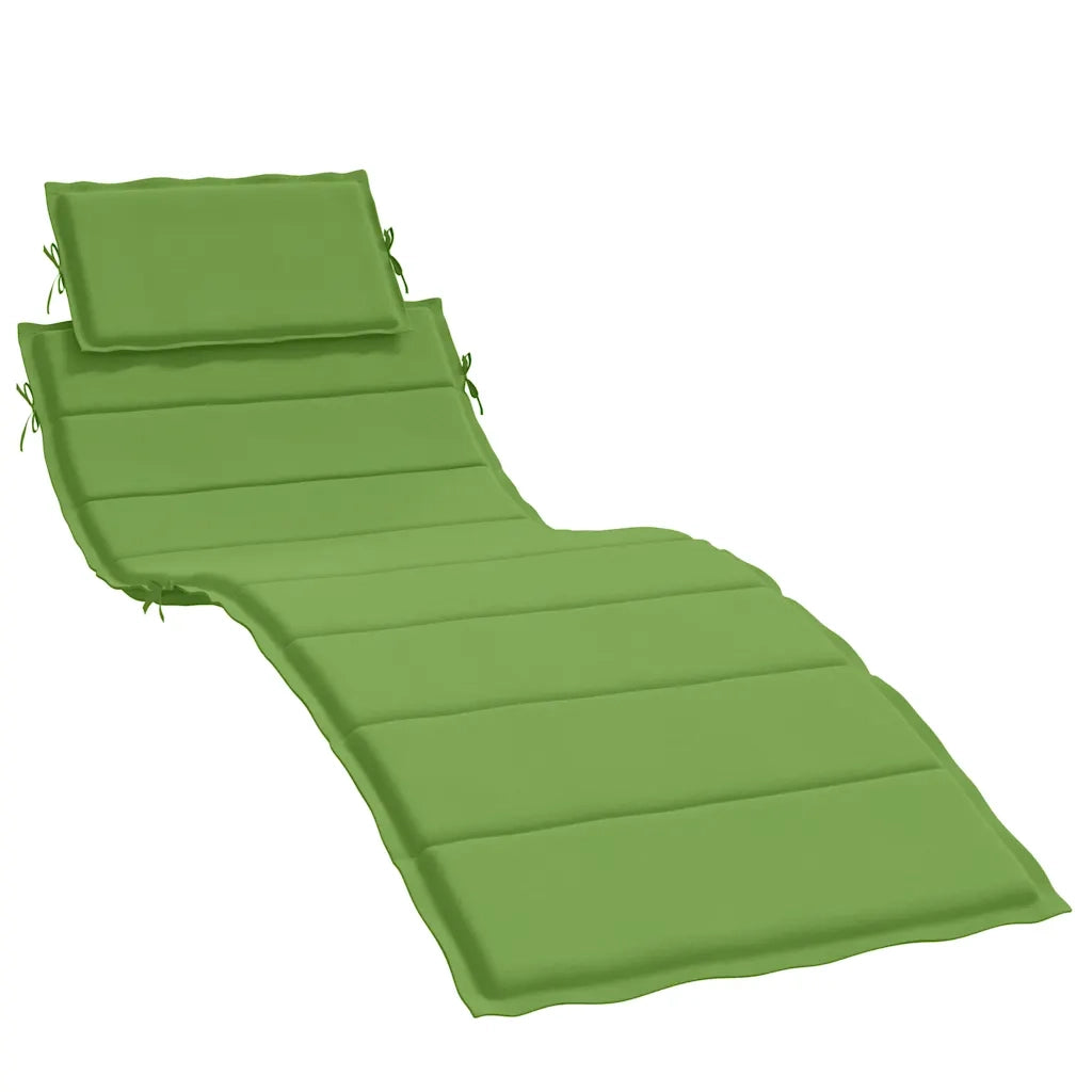 vidaXL Cuscino per Lettino Prendisole Verde Mélange 186x58x4cm Tessuto