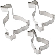 Set di stampini per biscotti in forma di oca da 3 pezzi – Stampini per biscotti bianchi per la festa di Natale – Stampini per biscotti in acciaio inossidabile per Natale