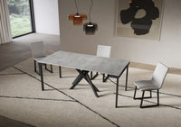 Consolle Allungabile 90-300x40x77 cm Saki Evolution Cemento Gambe Antracite