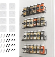 Sistema di conservazione per erbe da appendere - Supporta l'organizzazione - Set 4 pezzi - Metallo - 29 x 6 x 6,5 cm