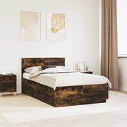 Struttura del letto Rovere fumé 135 x 190 cm Legno multistrato
