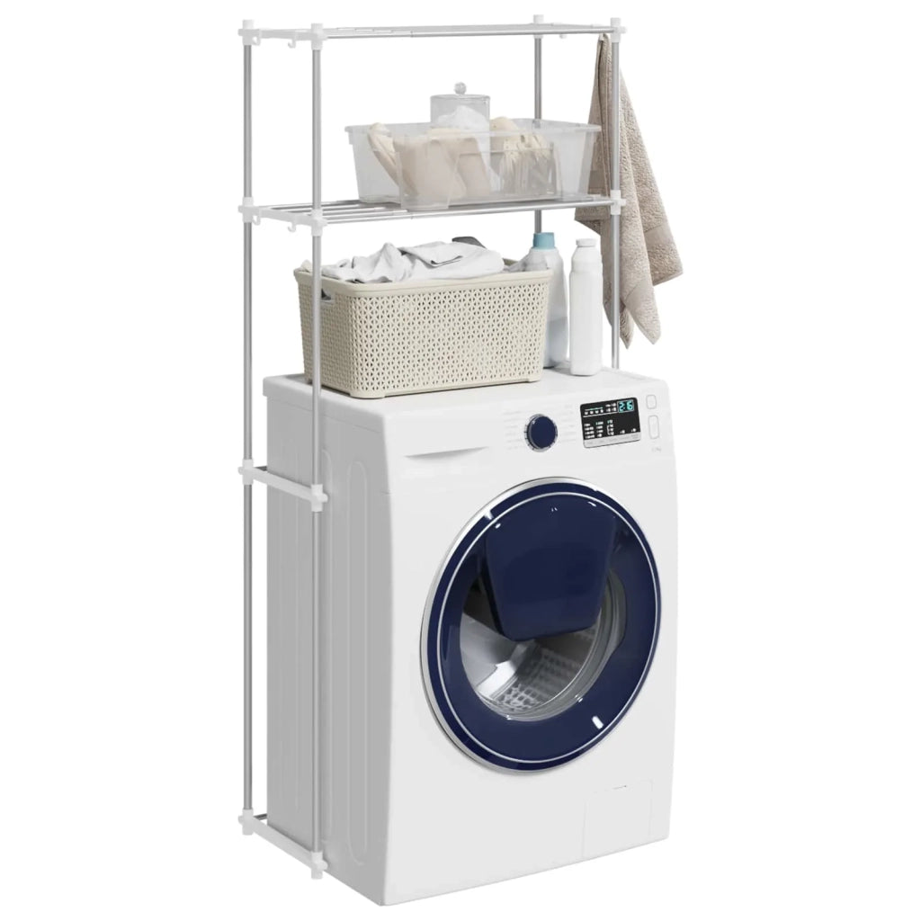 Mensola per lavatrice Bianco 70 x 27 x 136 cm Alluminio CFW5459485