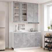 Unità Cucina LYON 4 pz Grigio Cemento Legno ingegnerizzato 3438366