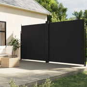 Tenda da Sole Laterale Retrattile-Tenda parasole per balcone per giardino Nera 200x1200 cm 393172