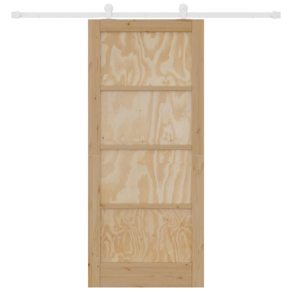 Porta scorrevole Naturale e Bianco 86 x 198,5 cm