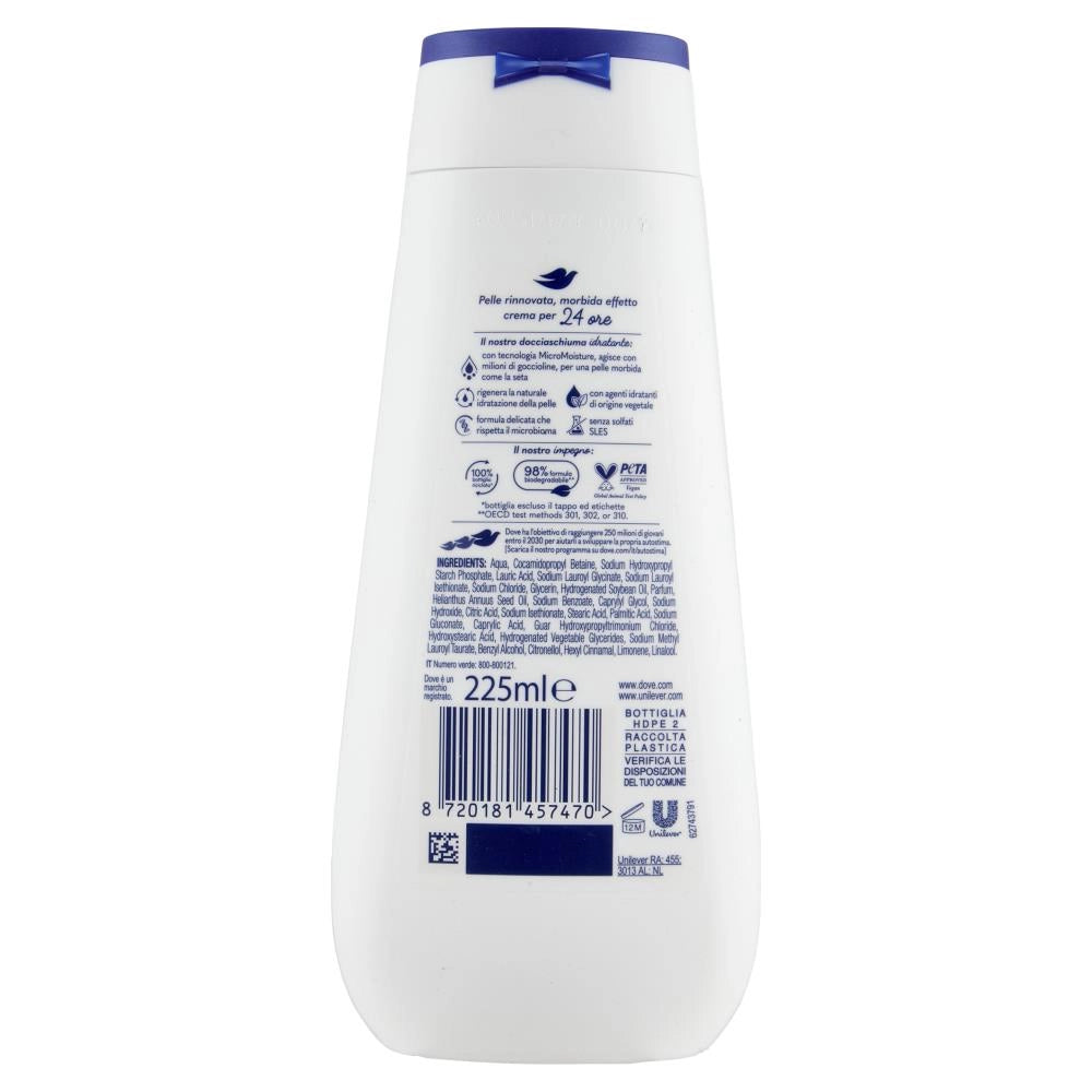 SET 6 DOVE DOCCIASCHIUMA  NUTRIMENTO INTENSO 225ML