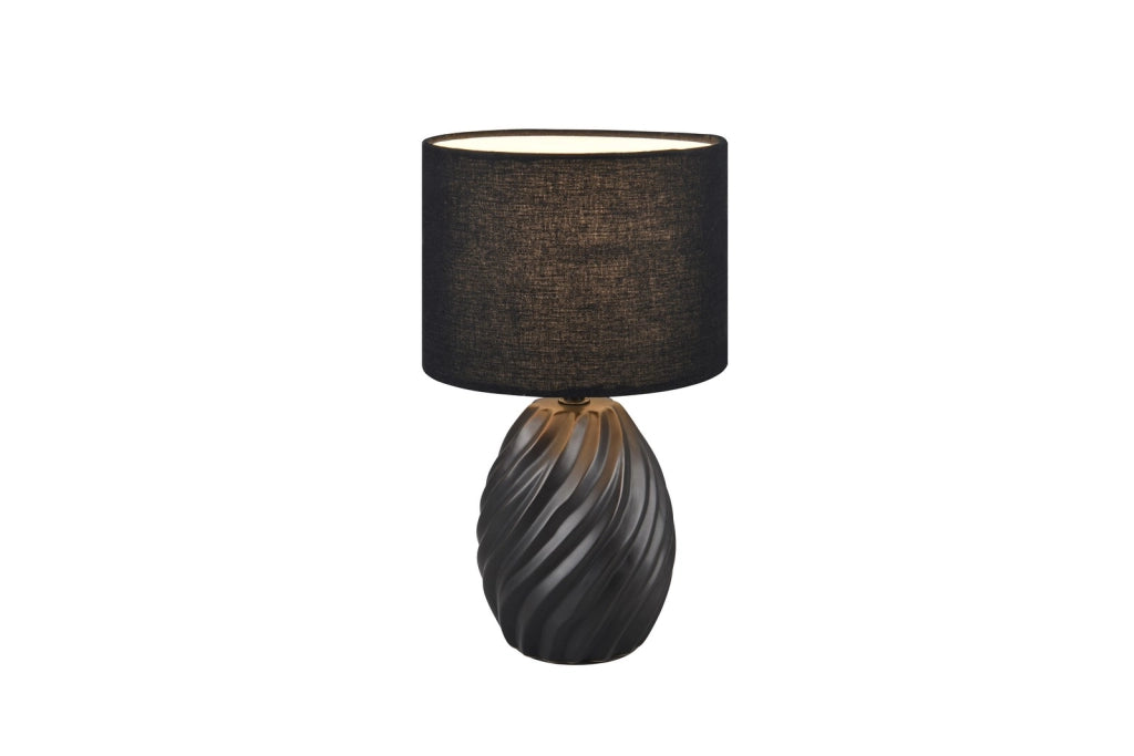 Lampada da tavolo MELVA in ceramica nera E14 40W RL