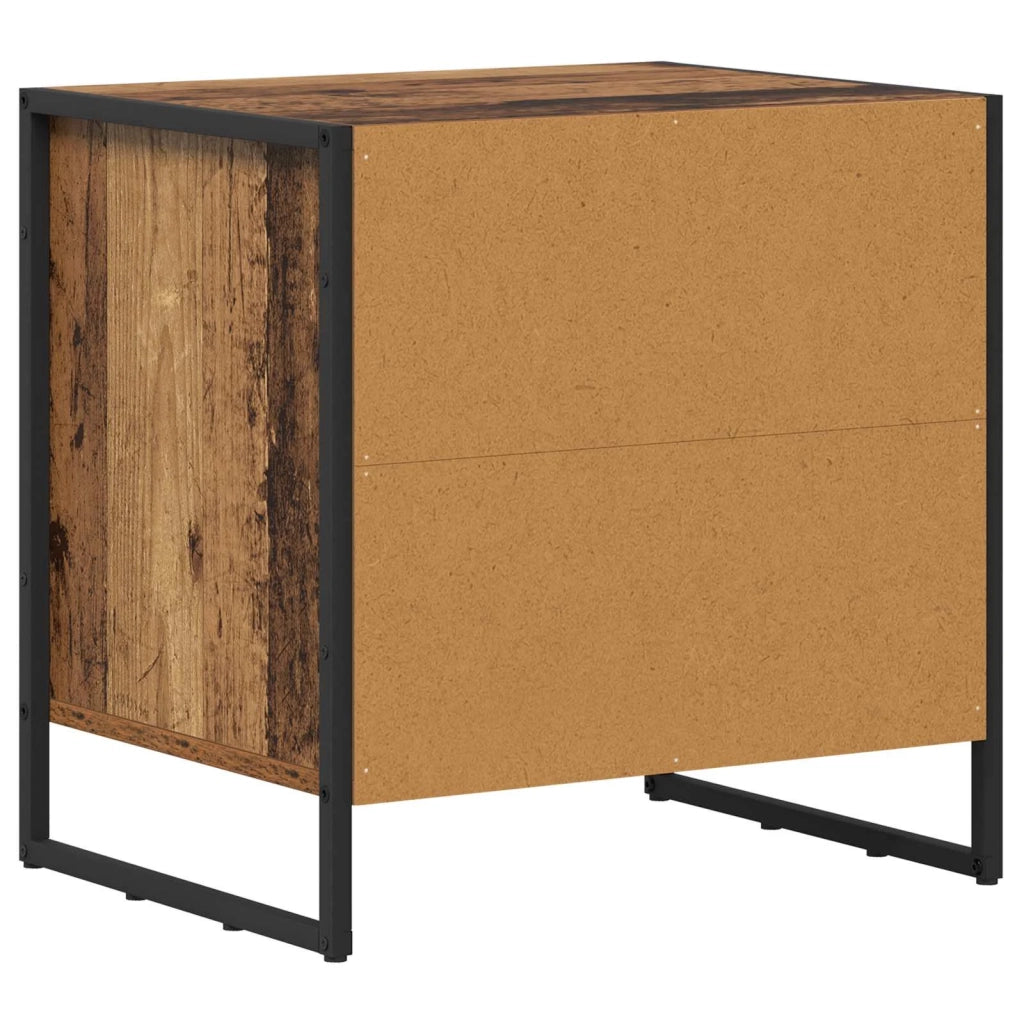 Comodino con cassetto 2 pz-Set di 2 Tavolino da notte Legno vecchio 50 x 39.5 x 50 cm
