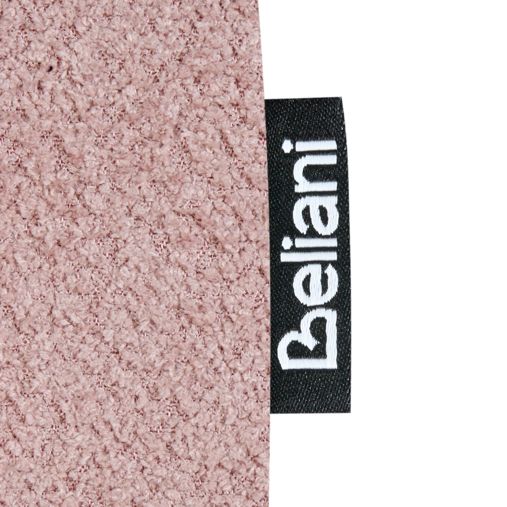 Sedia imbottita in bouclé rosa chiaro con braccioli Sedile per bambini Design moderno