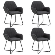Sedie da Pranzo 4 pz Nere in Tessuto cod mxl 23706