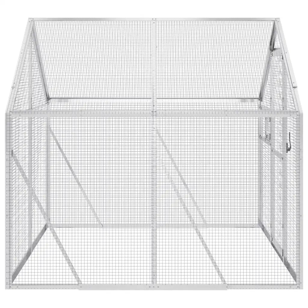 Voliera Argento 1,79x2x1,85 m in Alluminio 3155795