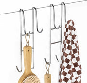 Set di 2 ganci per docce in vetro per porte docce - Asciugamani appesi - Accessori per la stanza da bagno - Color argento