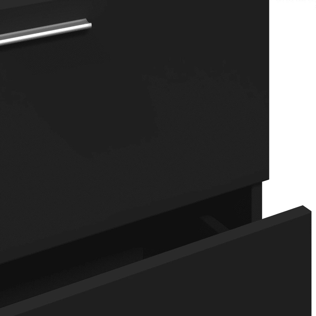 vidaXL Mobile Lavabo Nero 59x37x59 cm in Truciolare