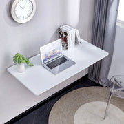 Scrivania pieghevole multifunzionale da parete in MDF bianco per casa, cucina e ufficio 126,5 × 66 × 9,5 cm