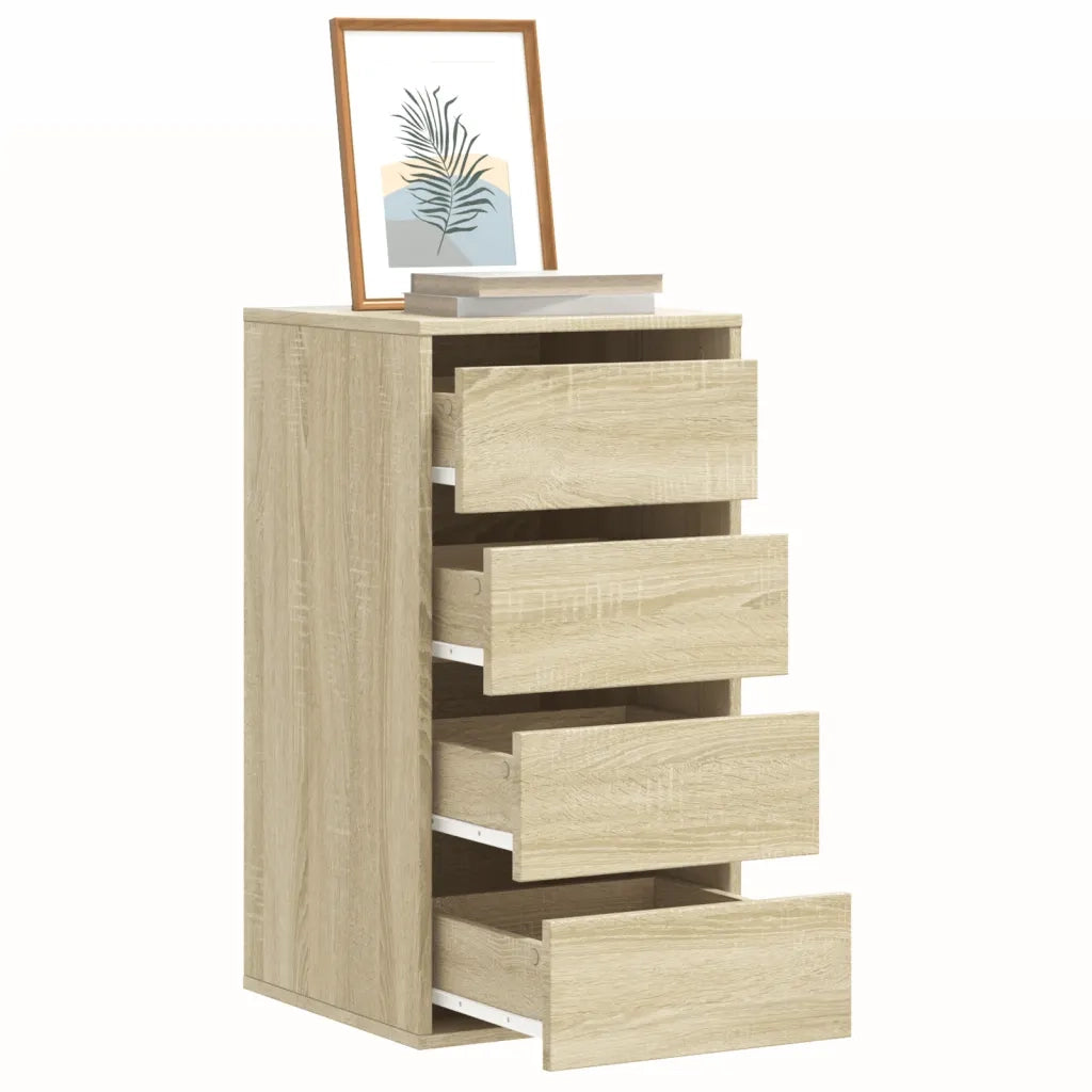 Cassettiera Angolare Rovere Sonoma 40x41x76cm Legno Multistrato