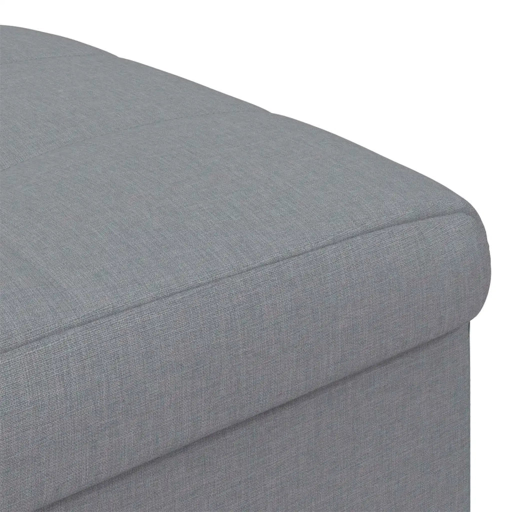 Pouf con Storage Grigio chiaro 40 x 40 x 45 cm Tessuto