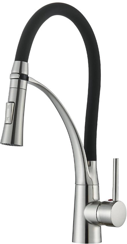 Flessibile 360° Rotante Wastafelkraan per Cucina con 2 Funzioni Sifone Alta Pressione Laccato Rame