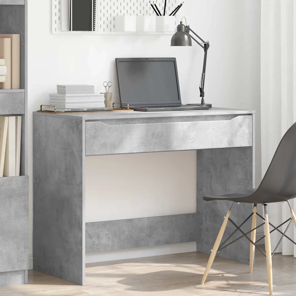 Scrivania | Tavolo da Ufficio Grigio Cemento 100 x 50 x 78 cm Legno ingegnerizzato