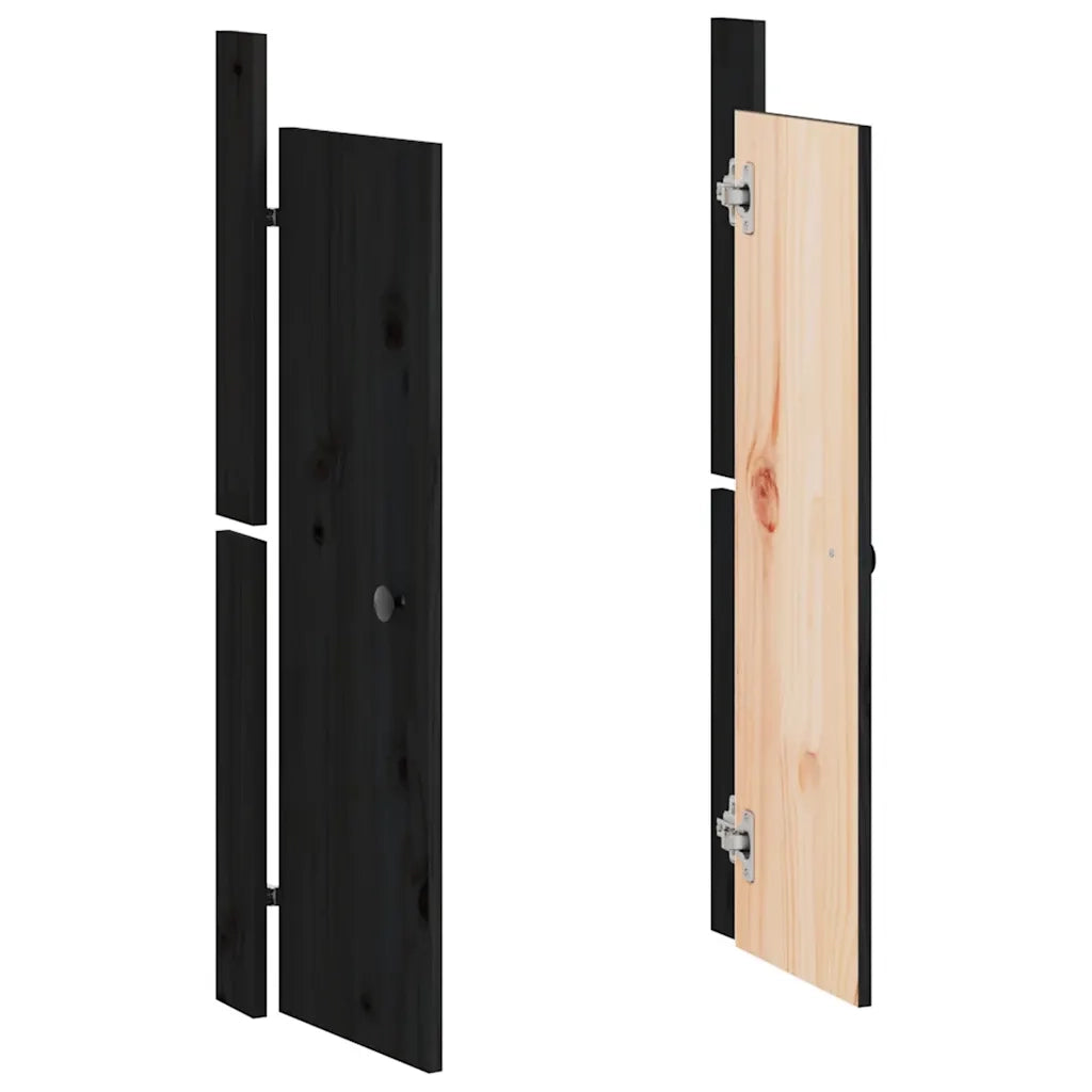 Ante da Cucina da Esterno MEPPEL Nere 50x9x82 cm Legno Massello di Pino 832361