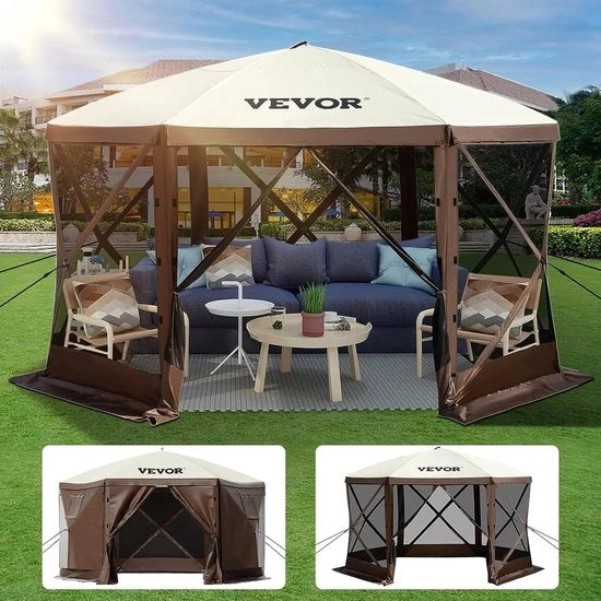 Tenda di Festa Luxe - Chiusura a Cassetta - Impermeabile - Tenda Esterna - 6 Viti - Tenda Pop-up