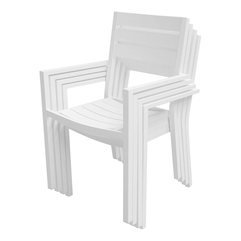 VENEZIASet di mobili da giardino estensibili in alluminio 180/300 - bianco