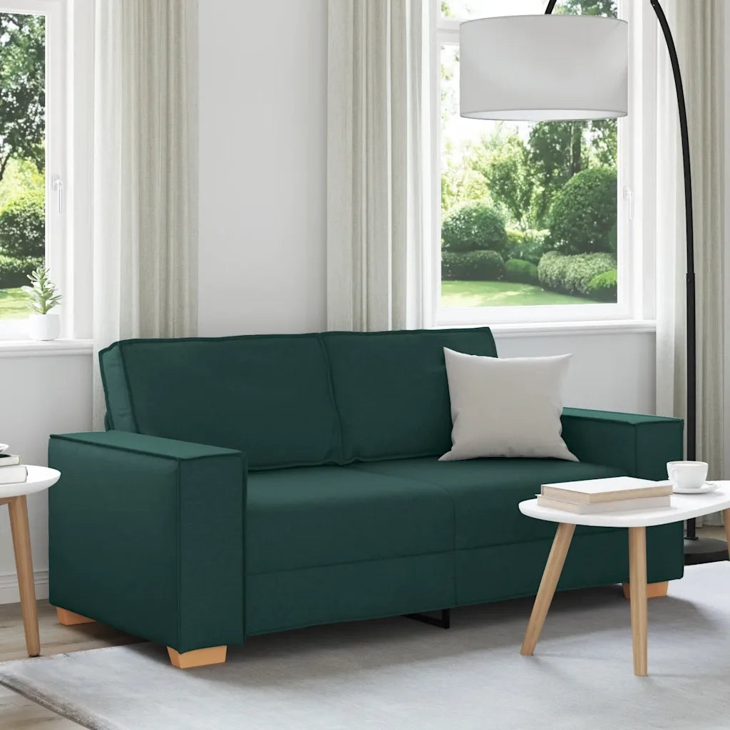 Divano a 2 posti Verde scuro 180x78x84 cm in tessuto 4104985