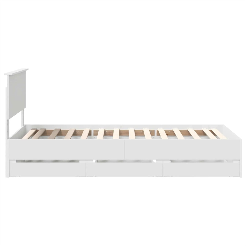 Struttura del letto-Giroletto-Rete del Letto Bianco 75 x 190 cm Legno Ingegnerizzato 655046