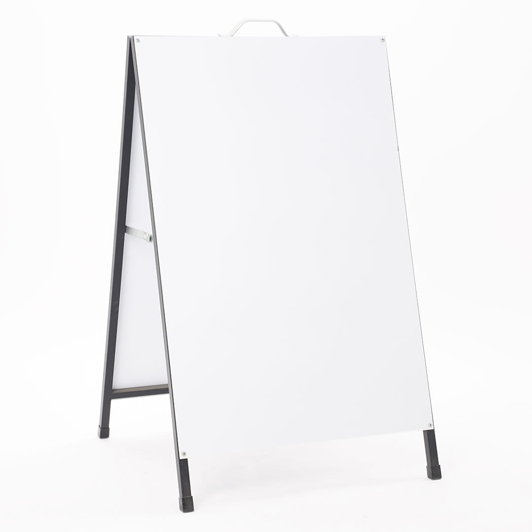 Espositore Pubblicitario Bifacciale Bifacciale con Lavagna 60x90 cm in Metallo Nero